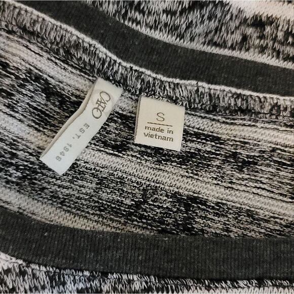 Cato Striped Long Sleeve Elbow Patches Knit Sweater Size Small - Picture 6 of 7